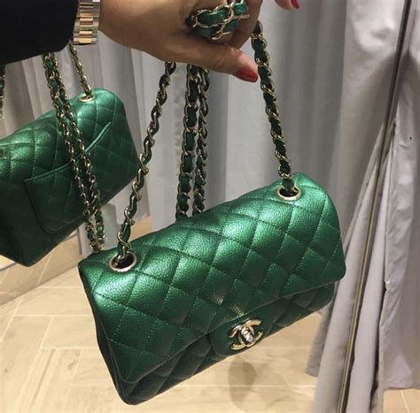 chanel small green bag|emerald green Chanel bag.